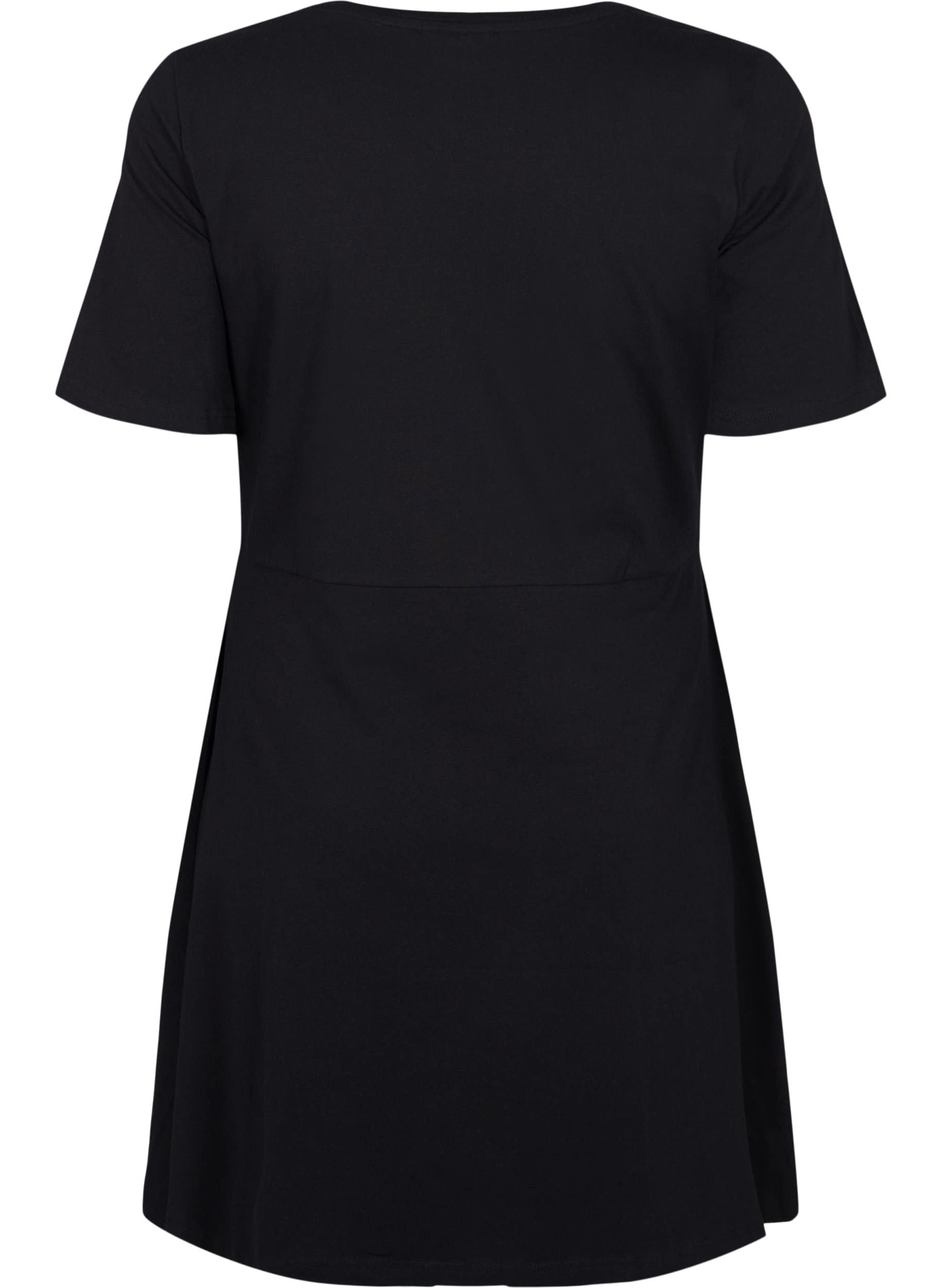 Zizzi Dresses Kleid Kurze Ärmel Baumwolle Kleid