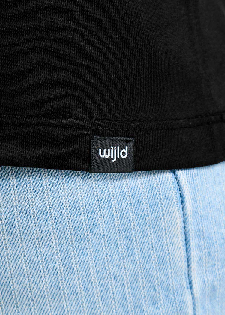 Wijld Tilda Black WoodShirt Damen Lyocell Basic