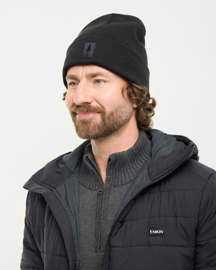 NIKIN Treeanie Classic Patch Beanie Black Baumwolle