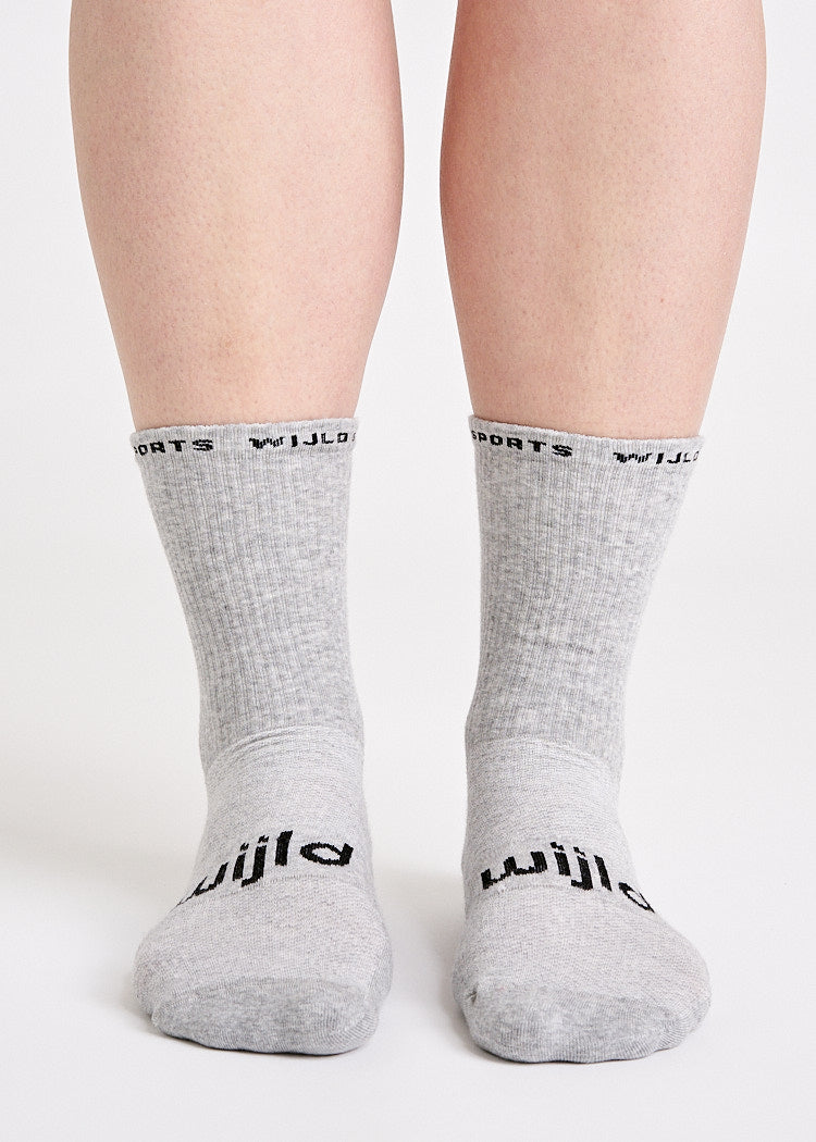 Wijld Woodsocks Tennissocken Sport Socken Hellgrau Lyocell 39-42