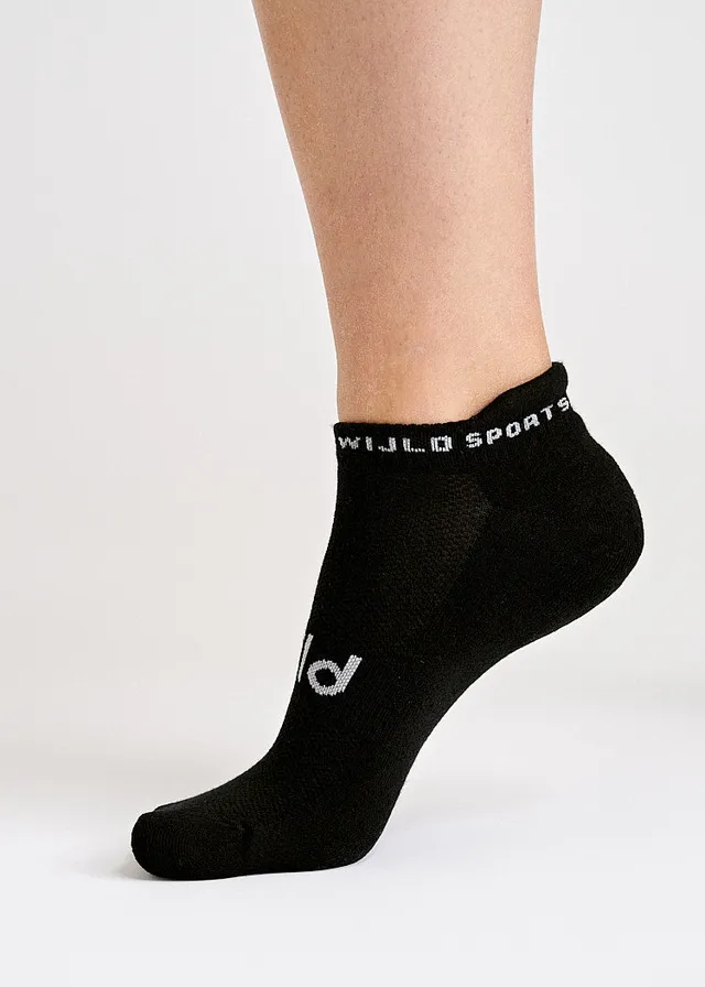 Wijld Socks Woodsocks Sneaker Sportsocken Schwarz Lyocell