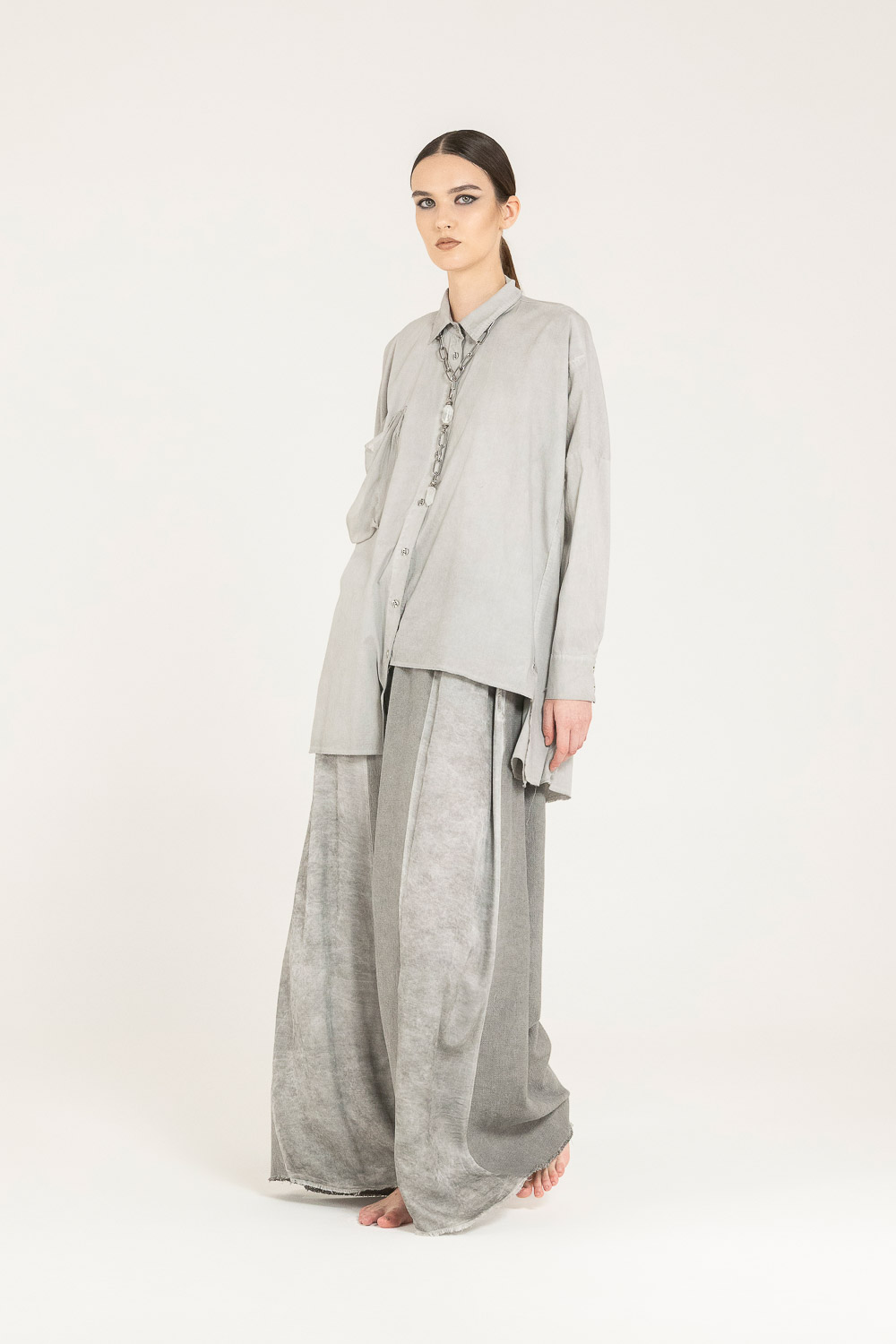 Sanctamuerte Camicie Camicia Boxy Bluse Viskose Seide