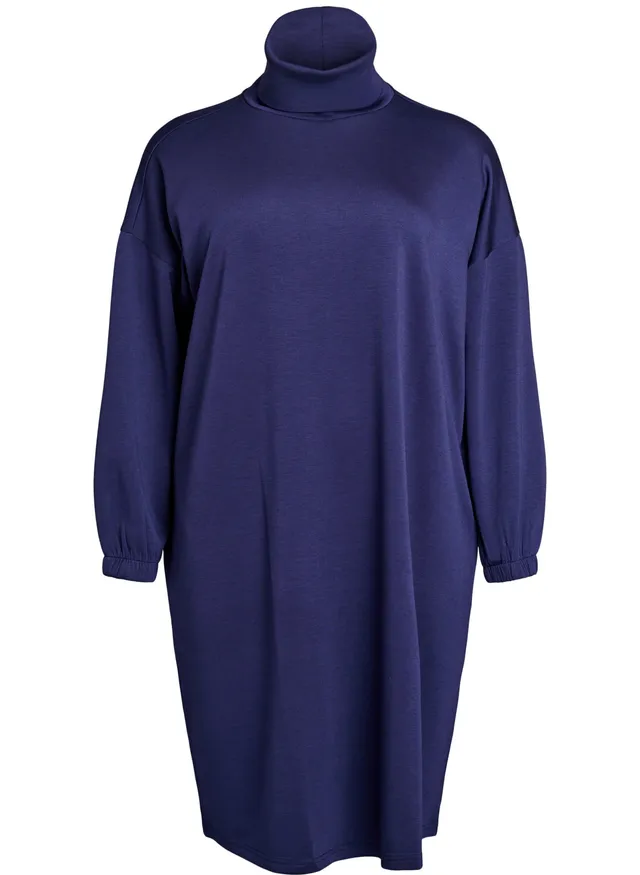 Zizzi Dresses Midikleid Große Größen Evening Blue Modal