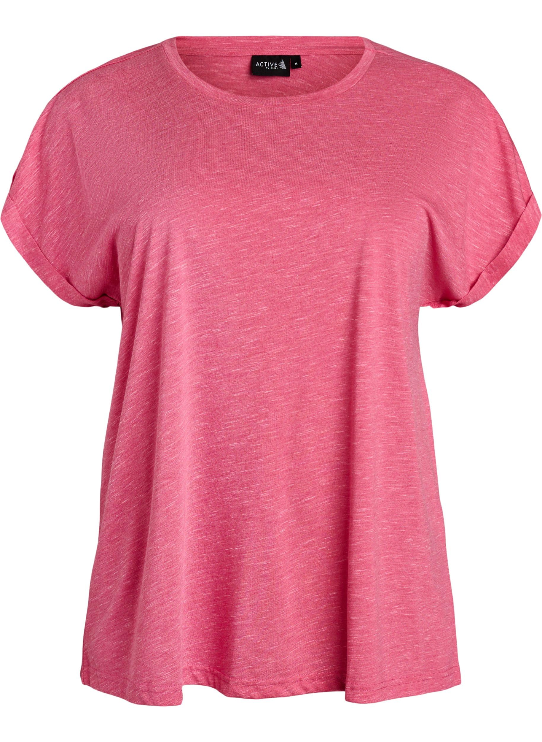 Zizzi Active T-Shirt Große Größen Melon 50-52 locker