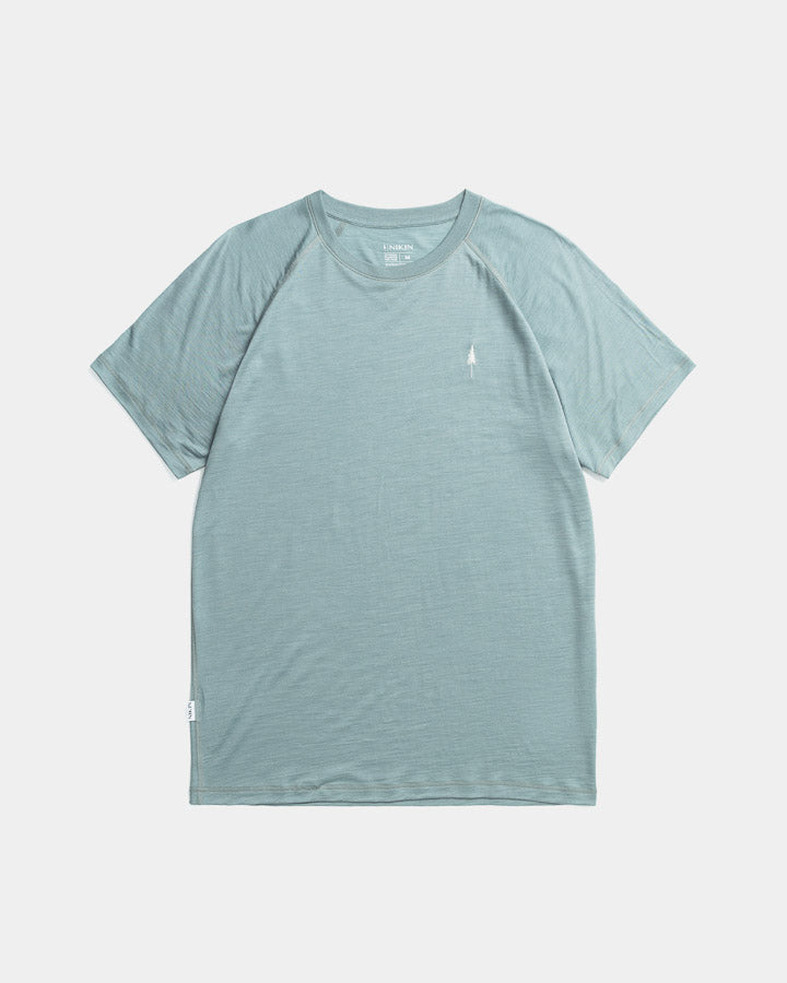 NIKIN TreeShirt Wool T-Shirt Elemental Blue Mel Merinowolle