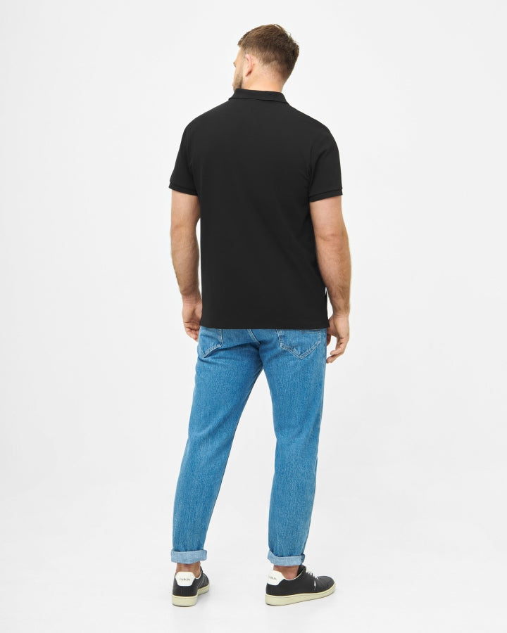 NIKIN TreePolo Poloshirt Schwarz Bio-Baumwolle GOTS