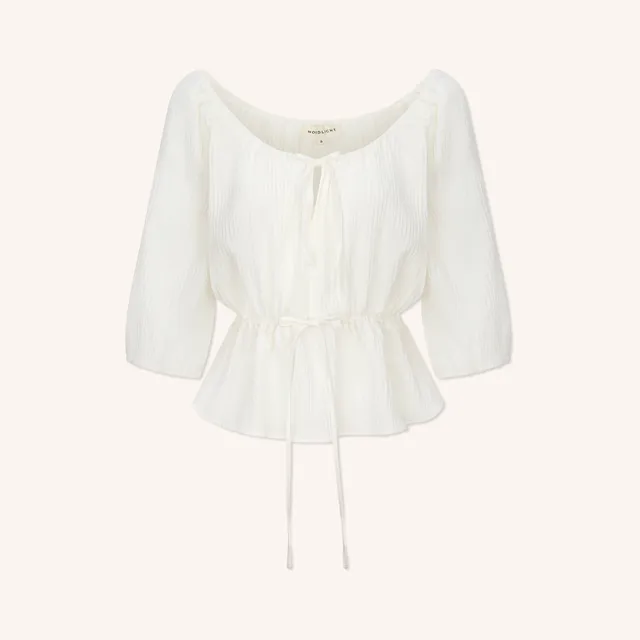 NORDLICHT Soni Bluse Weiss Bio-Baumwolle