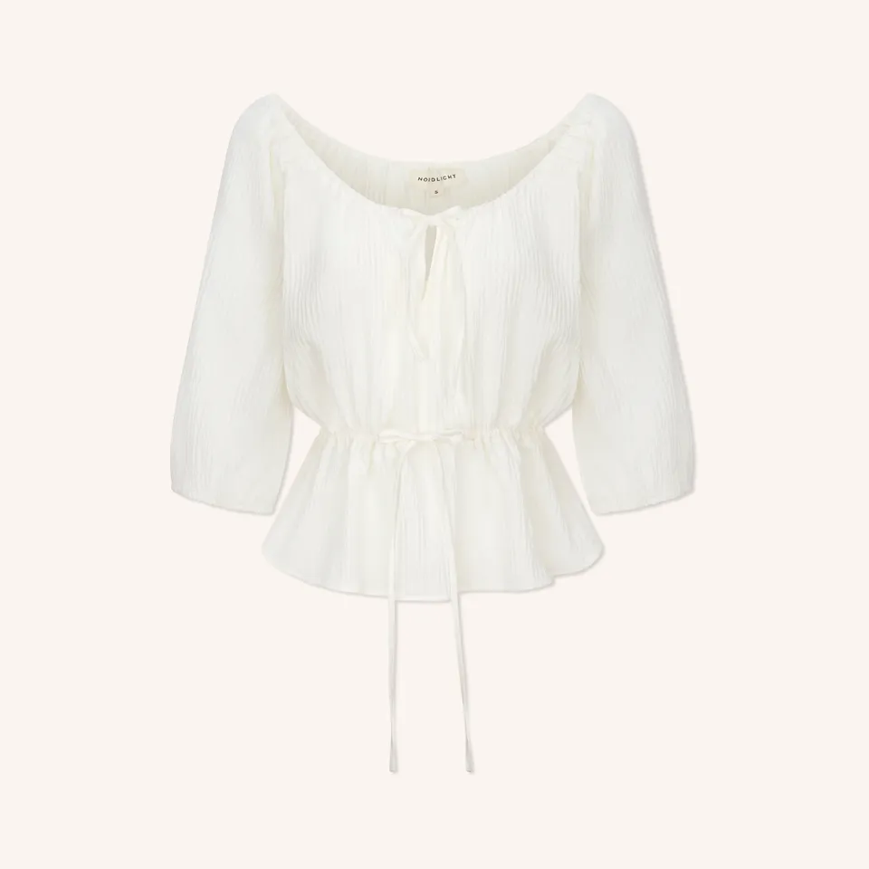 NORDLICHT Soni Bluse Weiss Bio-Baumwolle