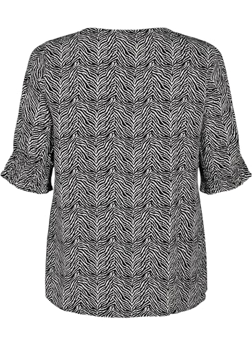 Zizzi Blouses & Shirts Bluse V-Ausschnitt Viskose 3/4-Arm