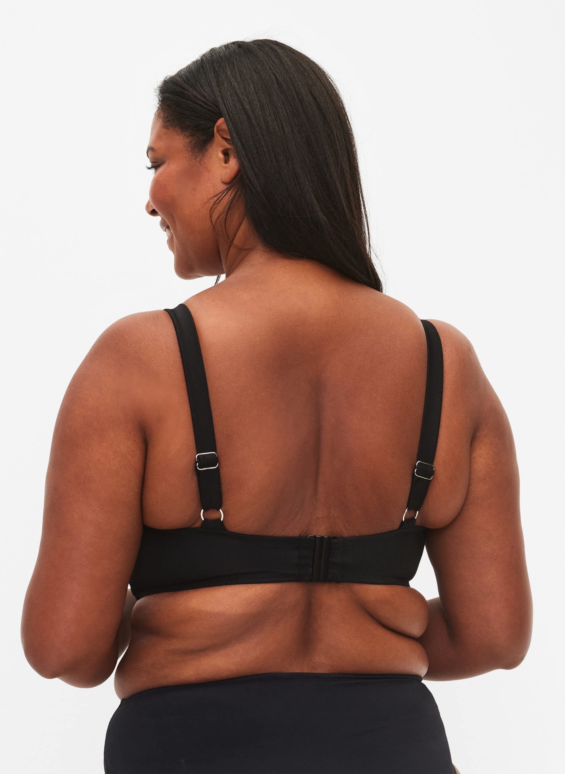 Swim by Zizzi Bikini-BH Bügel Drapierung Gr 42 Schwarz