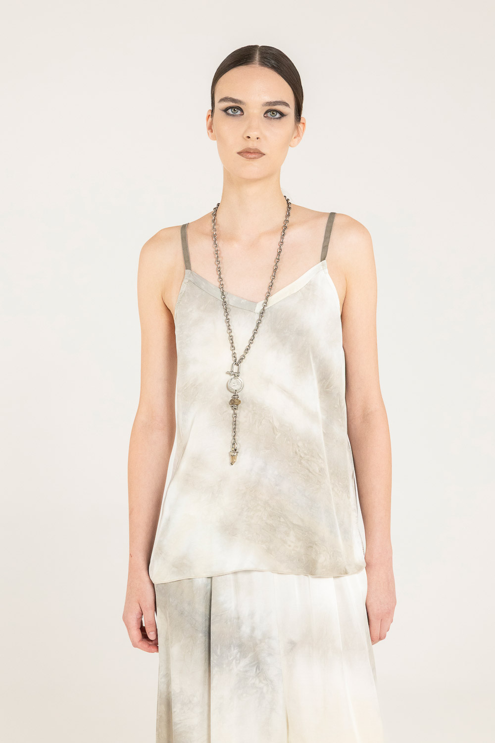 Sanctamuerte Top Tank Top Trägertop Viskose Satin