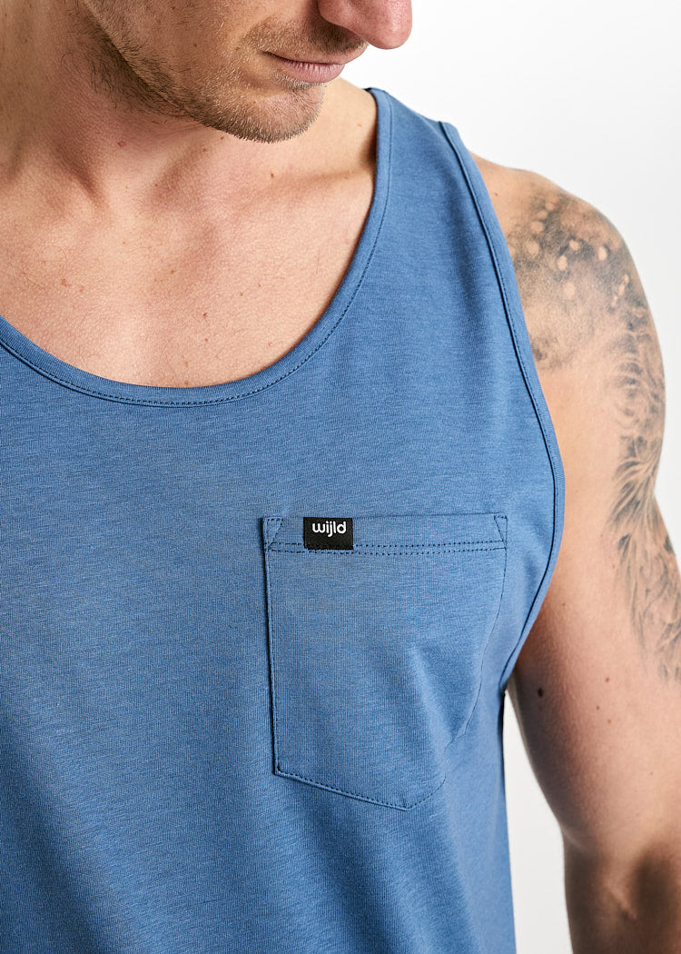 Wijld Tank Top Michel Herren Top Bijout Blue Tasche