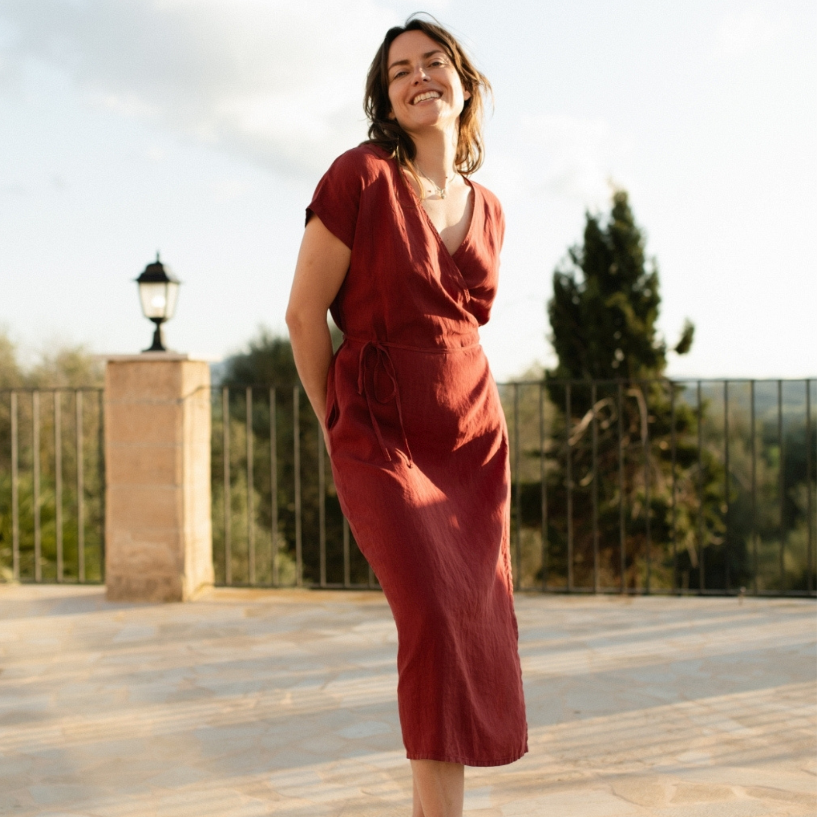 NORDLICHT Emelie Leinen Wickelkleid Sommer