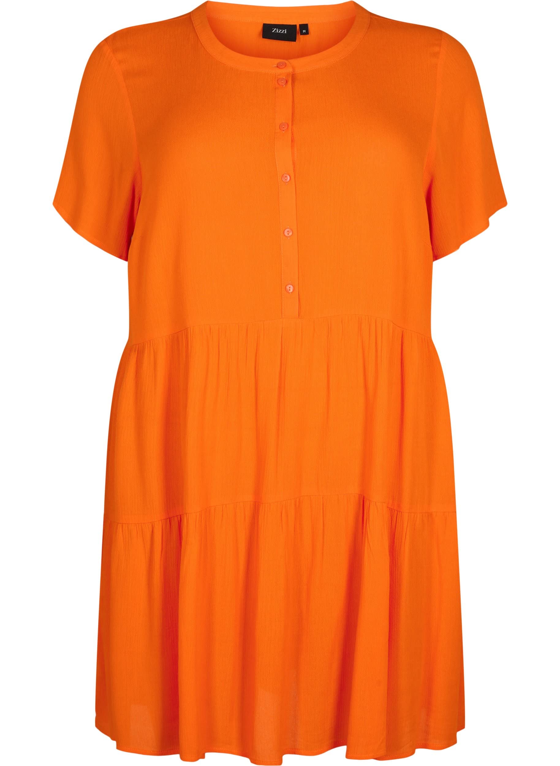 Zizzi A-Linie Kleid Damen Kurzarm Viskose