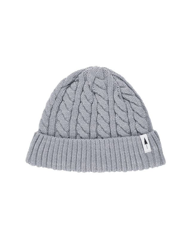 NIKIN Treeanie Cable Knit Mütze Cool Grey Zopfstrick