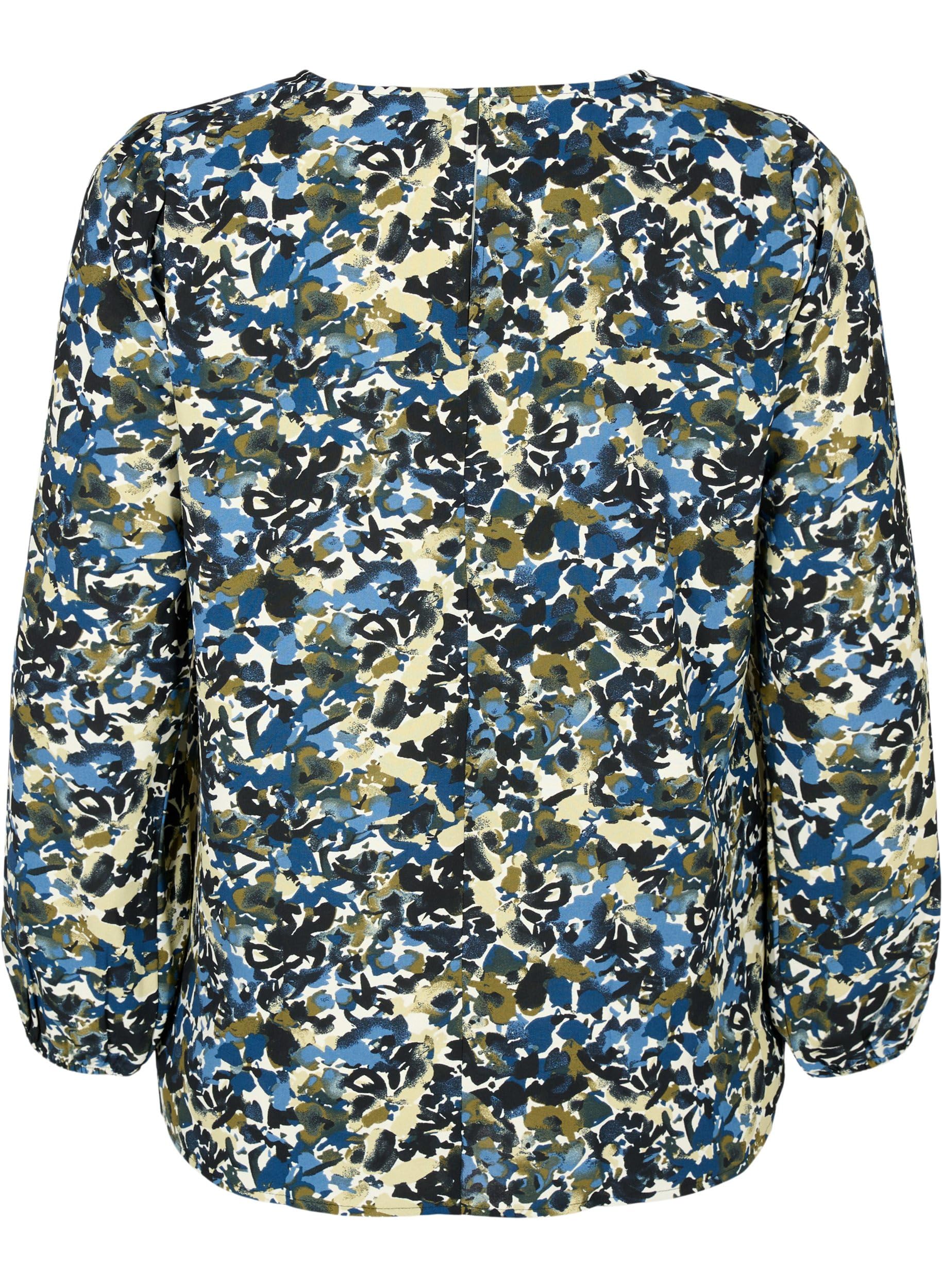 Zizzi Blouses & Shirts Bluse Puffärmel Rundhals locker