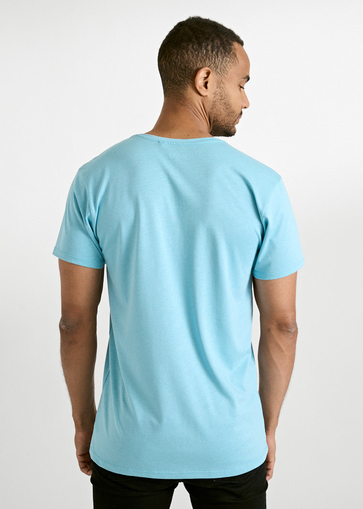 Wijld WoodShirt Alex Herren T-Shirt Milky Blue Lyocell