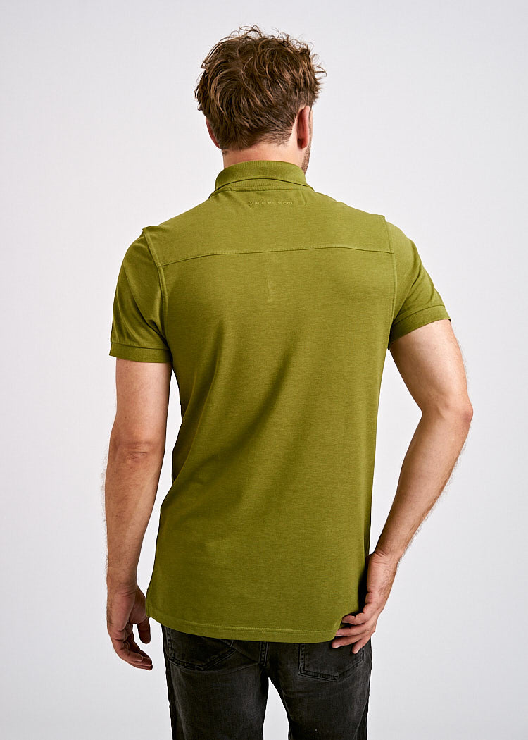 Wijld Polo-Shirt Herren Olive Bio-Baumwolle regular