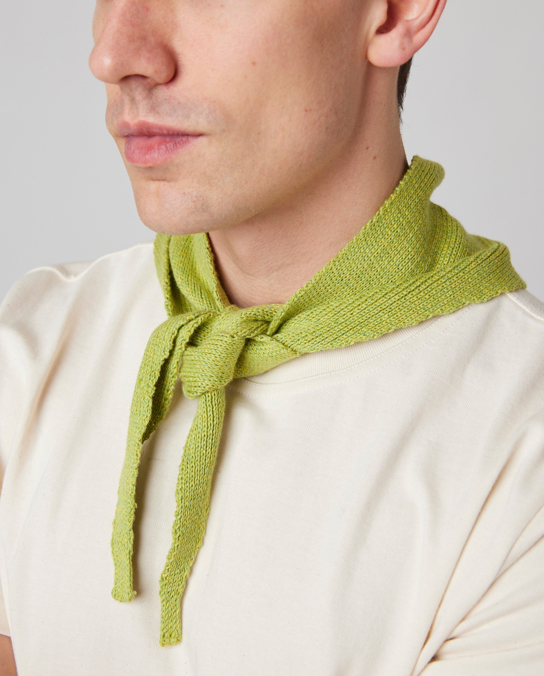 Peregrine Knitted Neck Tie Strickkrawatte Weiß