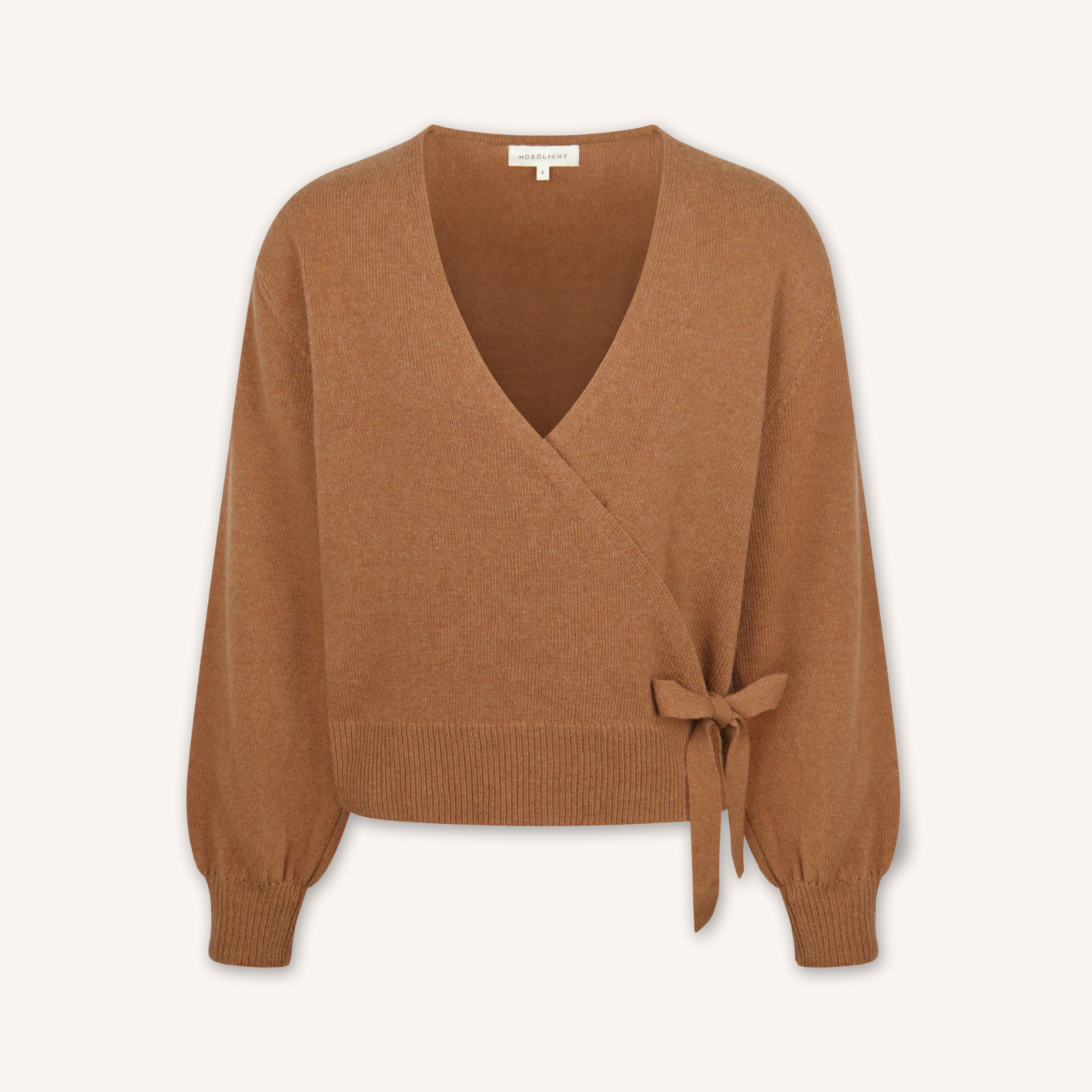 NORDLICHT Mona Wickelcardigan Braun Recycling-Wolle