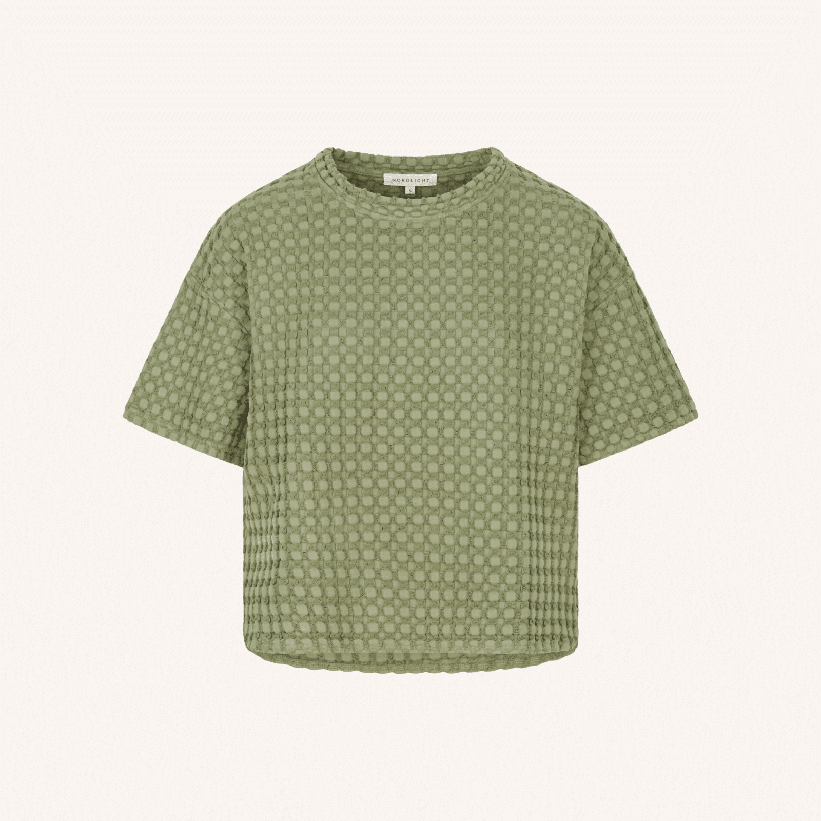 NORDLICHT Ine Waffel T-Shirt Oversize Bio-Baumwolle
