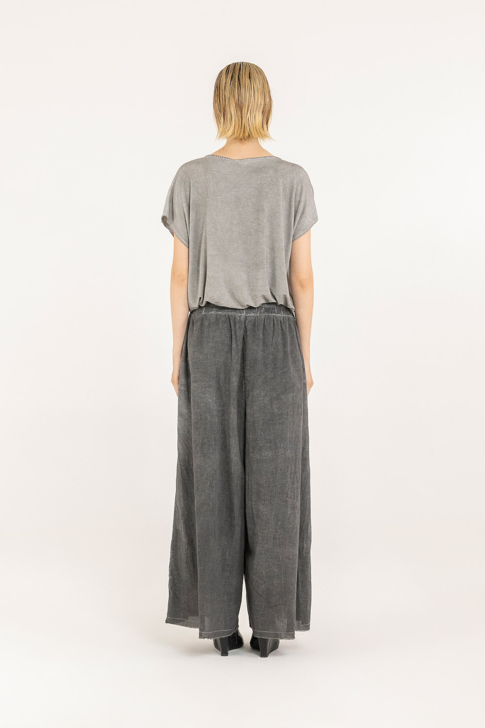 Sanctamuerte Pantaloni Palazzo Hose Baumwolle Seide