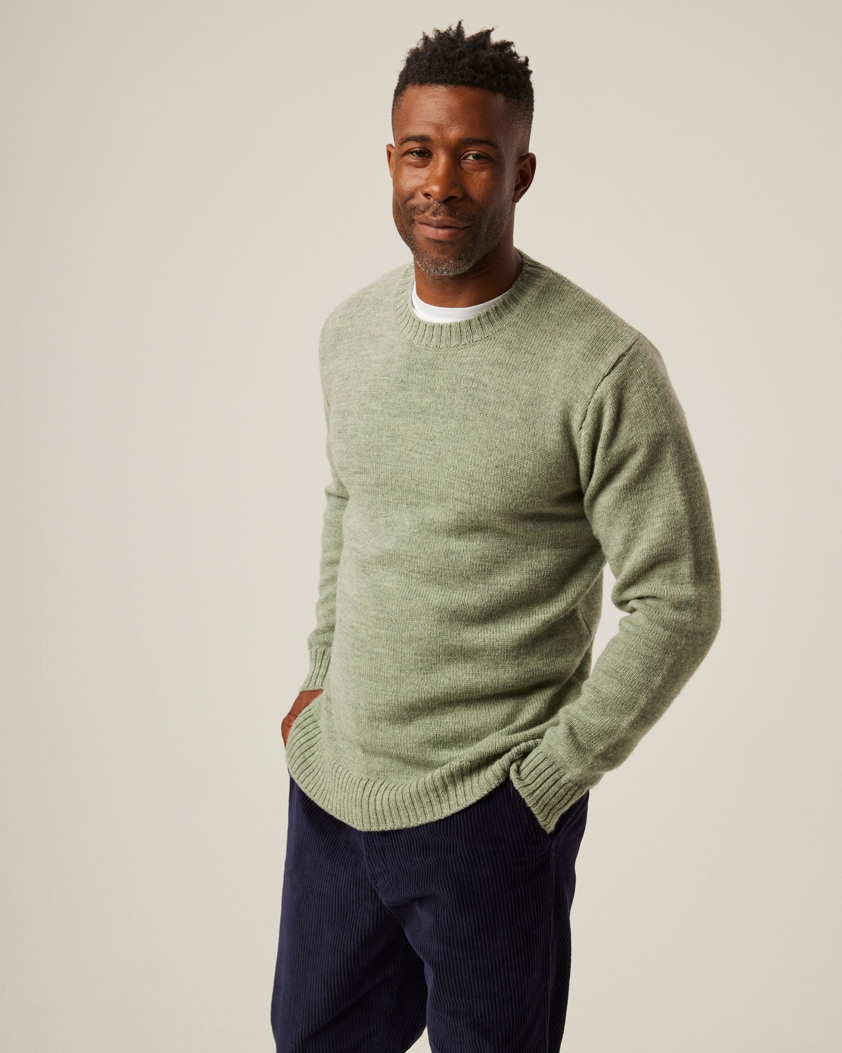 Peregrine Makers Crew Jumper Herrenpullover Orange M Merino