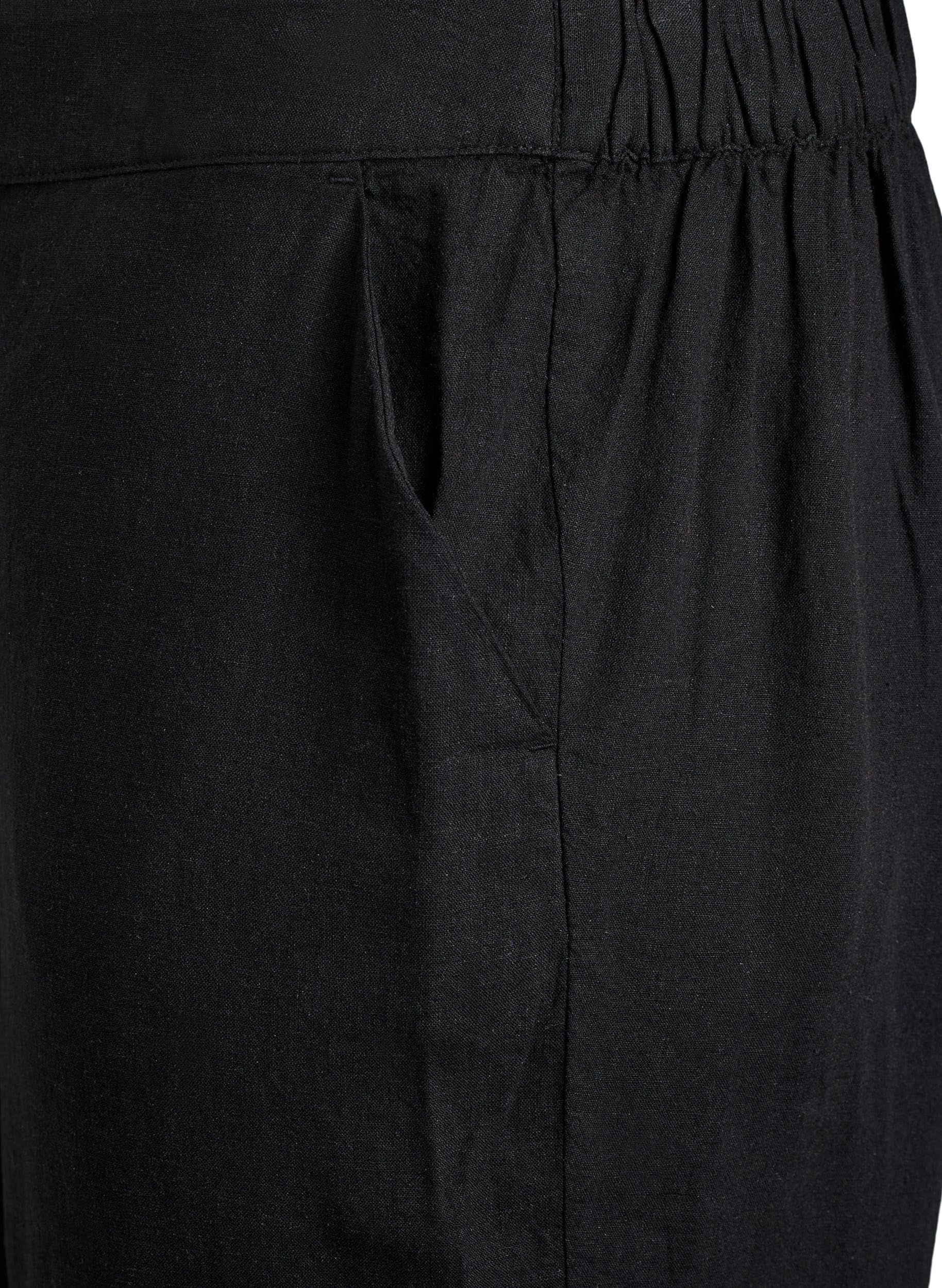 Zizzi Trousers Leinenhose Große Größen 42-60 Taschen