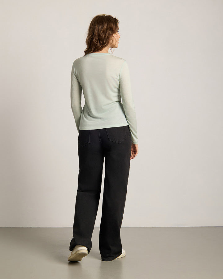 NIKIN TreeShirt Longsleeve Wool Slim Damen Mint Merino