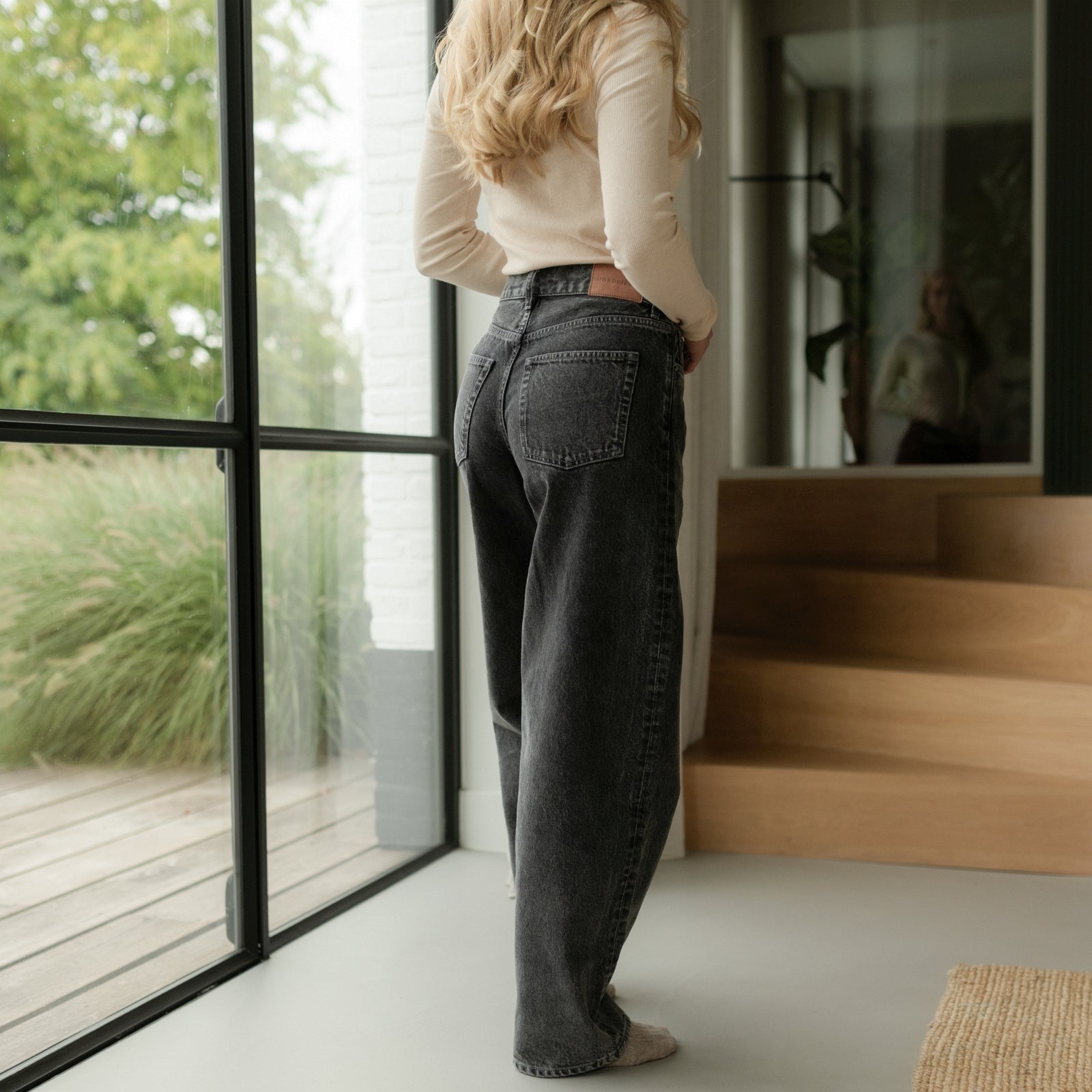 Nordlicht Juna Barrel Jeans Damen Grau Bio-Denim