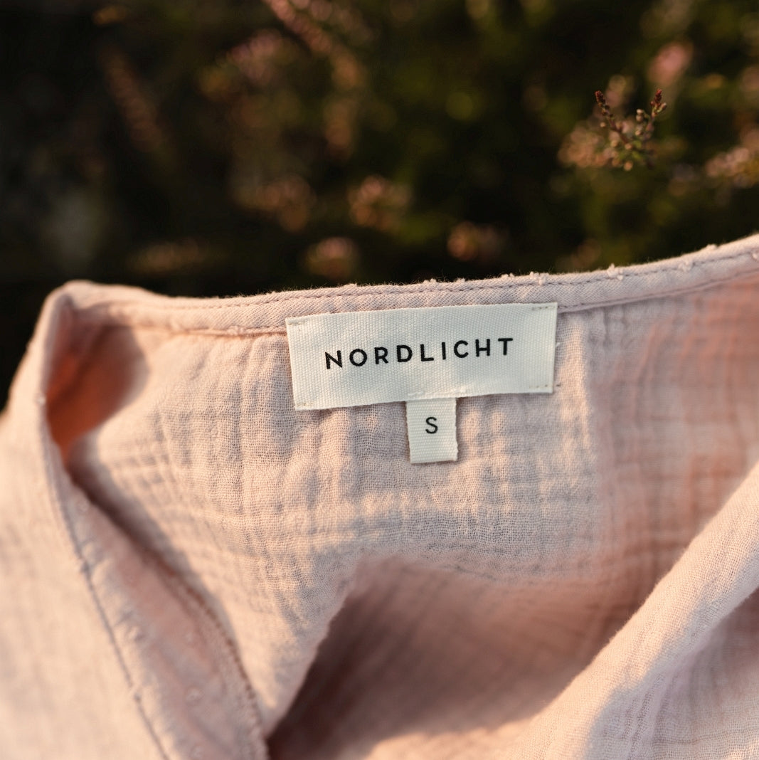 NORDLICHT Selma Musselin Bluse Damen Rosa Punkte