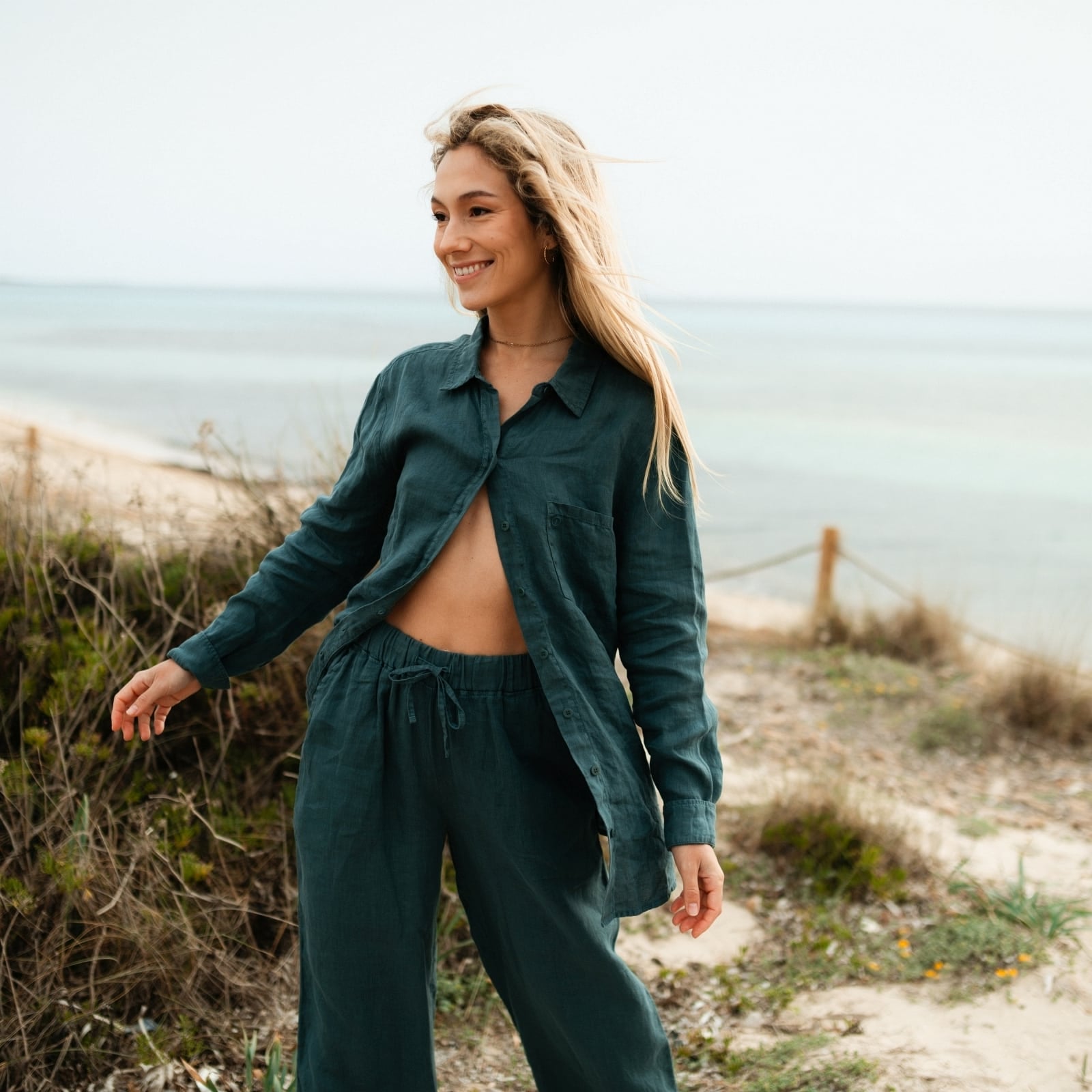 NORDLICHT Cilia Leinen Bluse Oversize atmungsaktiv