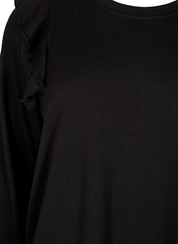 Zizzi Bluse Langarm Rüschen Große Größen 42-60
