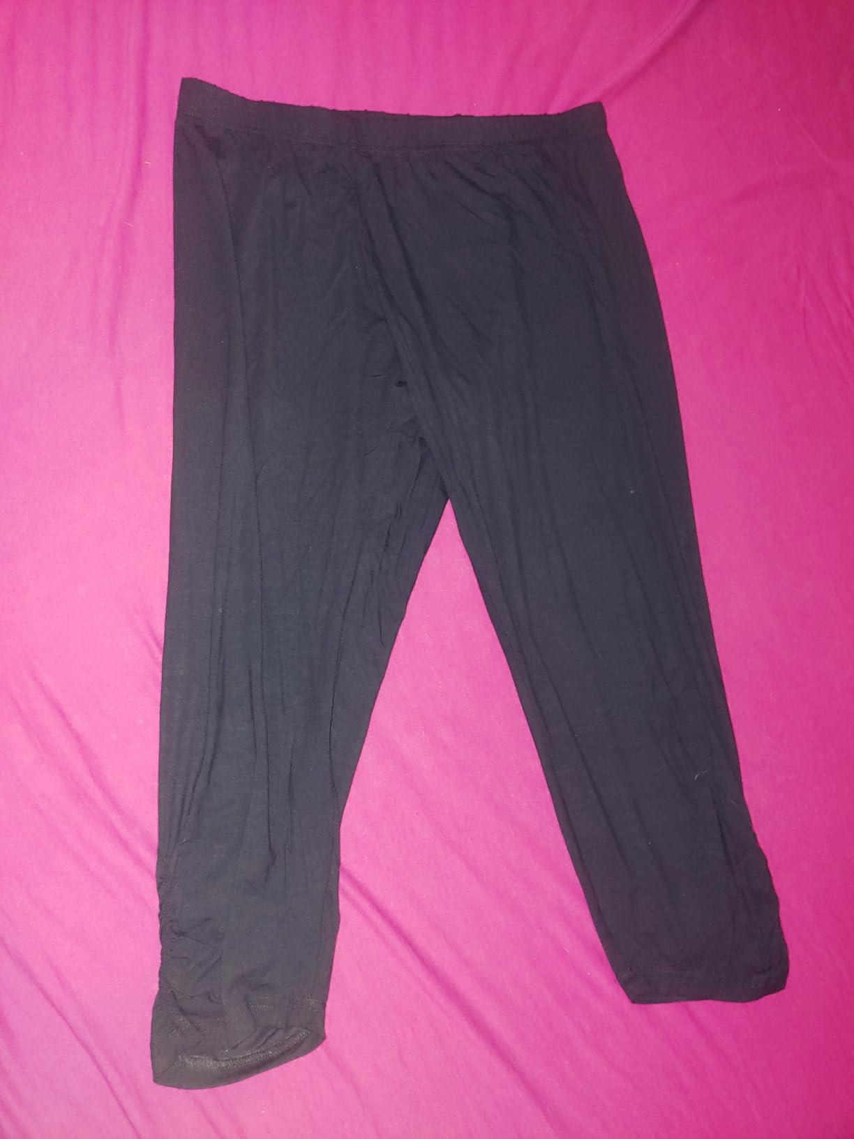 Zizzi 3/4 Leggings Viskose Stretch Rüsche Gr 46-48