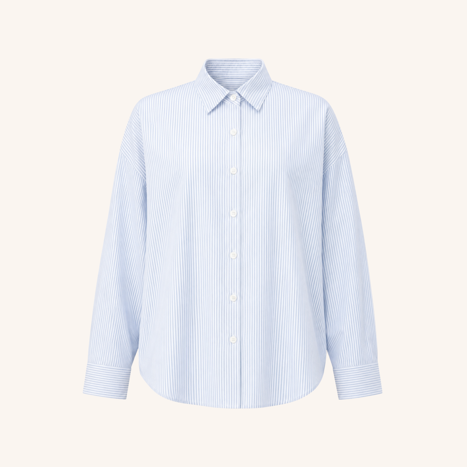 Nordlicht Mieke Bluse Gestreift Leinenmix Blau