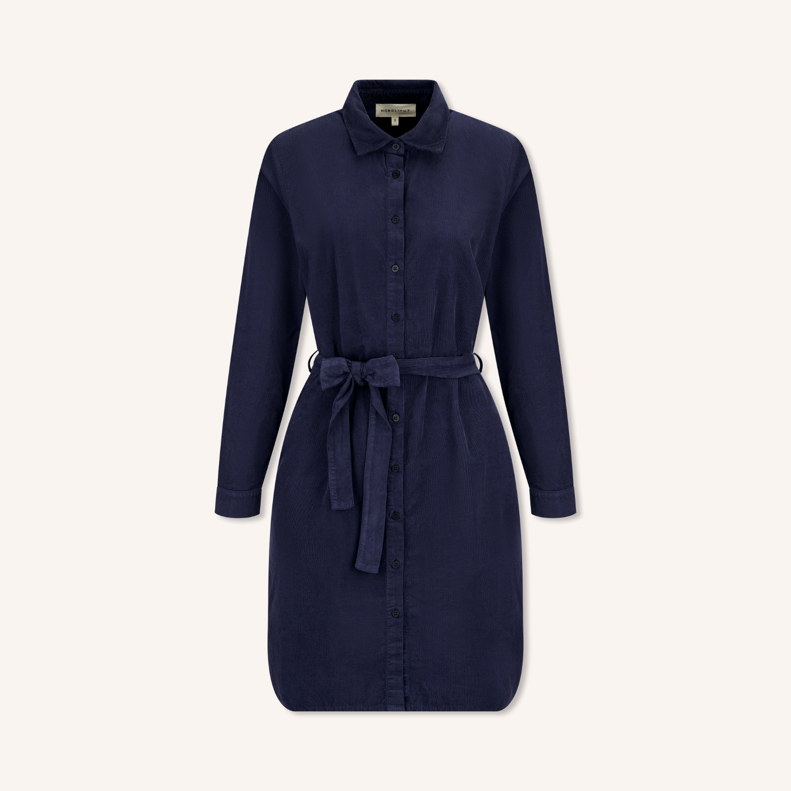 NORDLICHT Enna Cord Kleid Blau Bio-Baumwolle