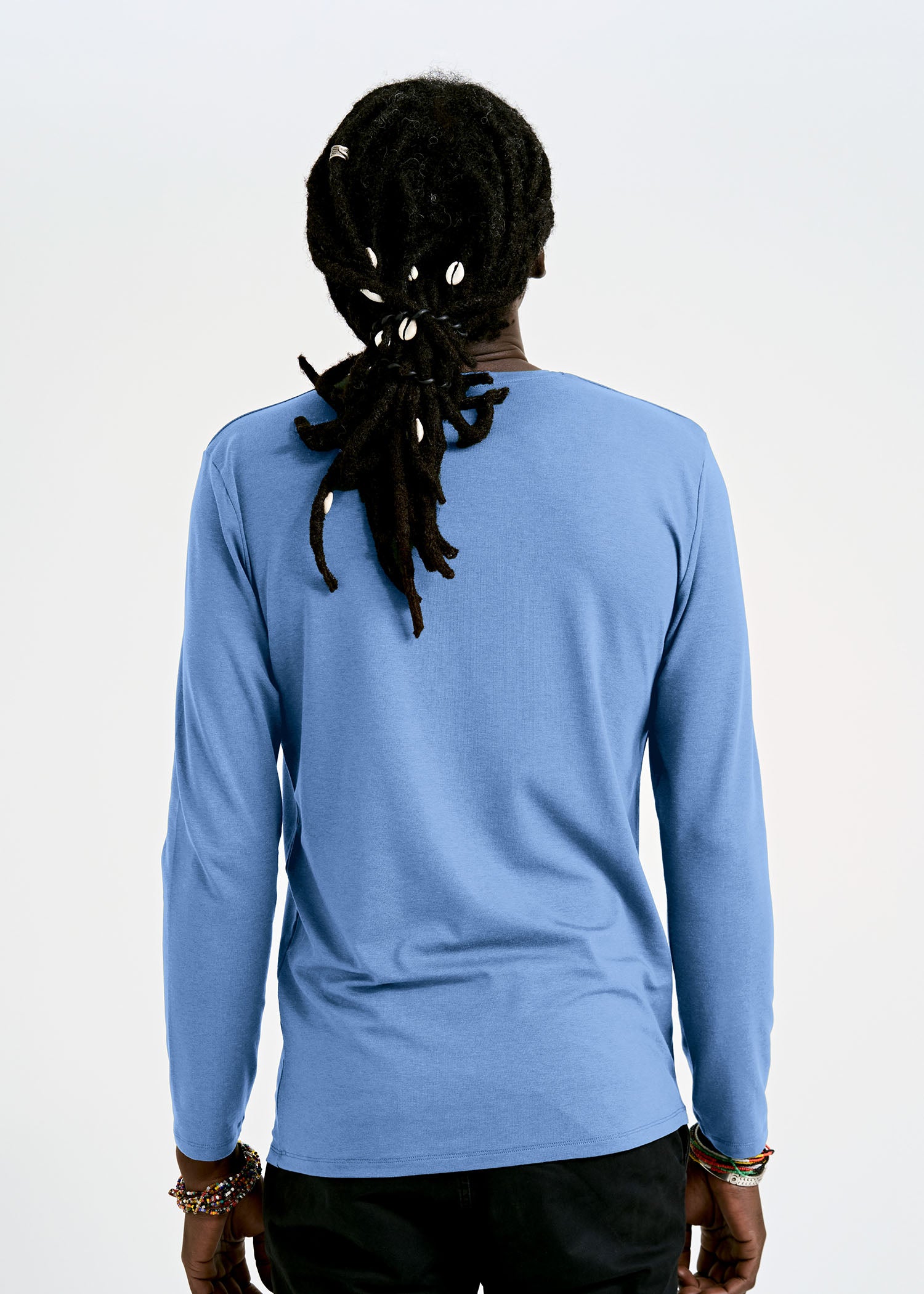 Wijld David Herren Langarmshirt Bijout Blue Slim