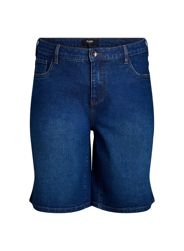 ZIZZI Flash Denim Shorts Weit Gr 46 Dark Blue Freizeitshorts