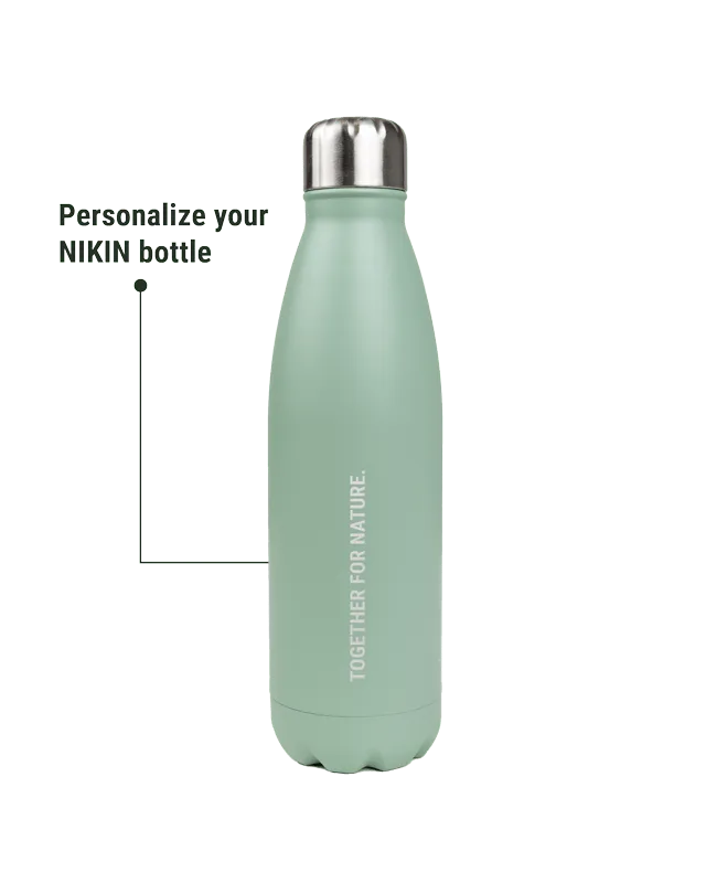 NIKIN TreeBottle Trinkflasche Mint 500ml Gravur Edelstahl
