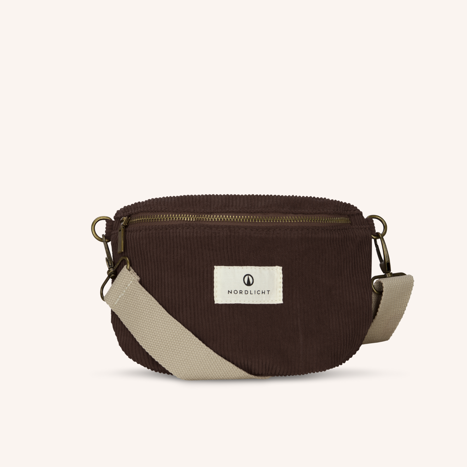 NORDLICHT Tomma Bauchtasche Cord Braun Bio-Baumwolle
