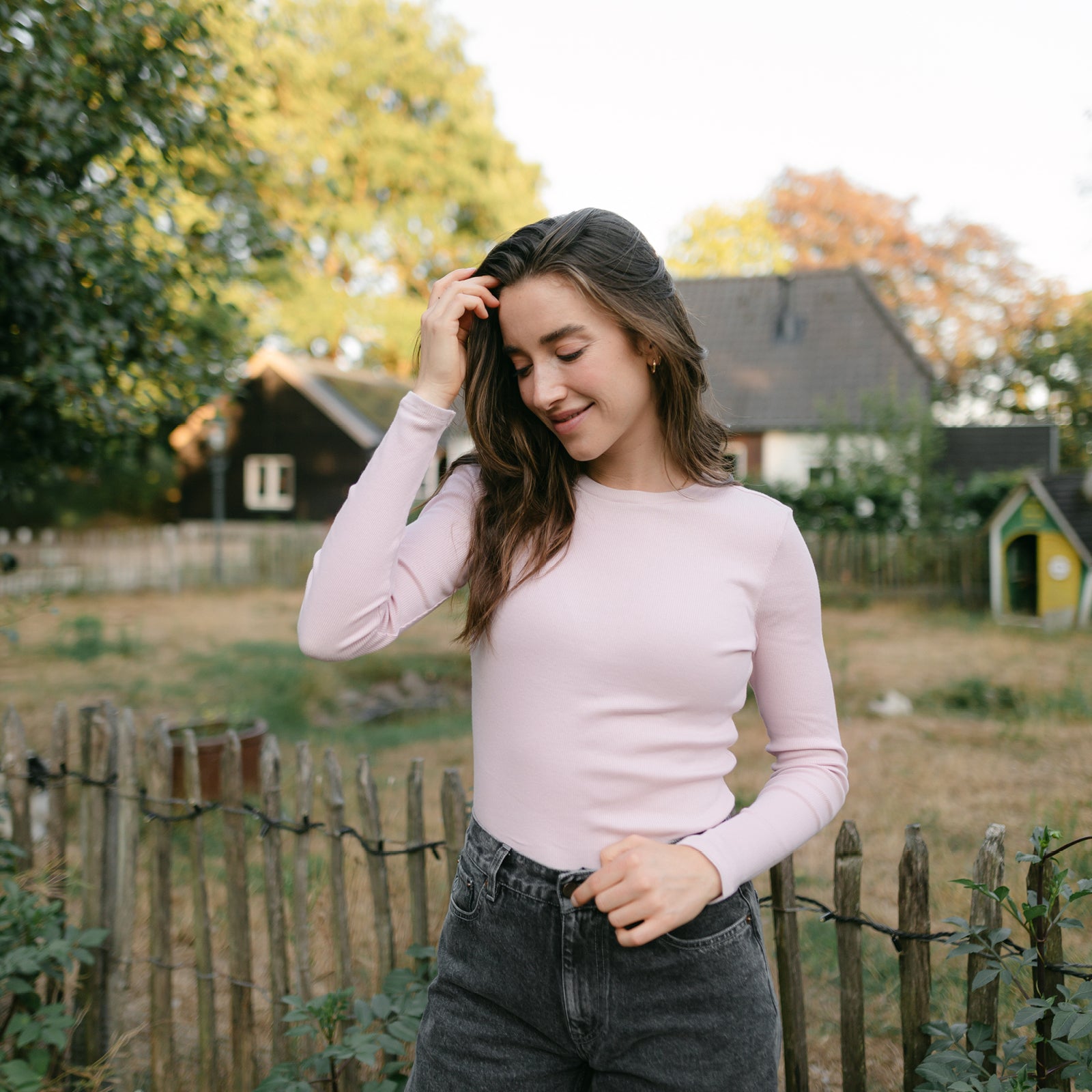 NORDLICHT Lica Ripp Langarmshirt Rosa Bio