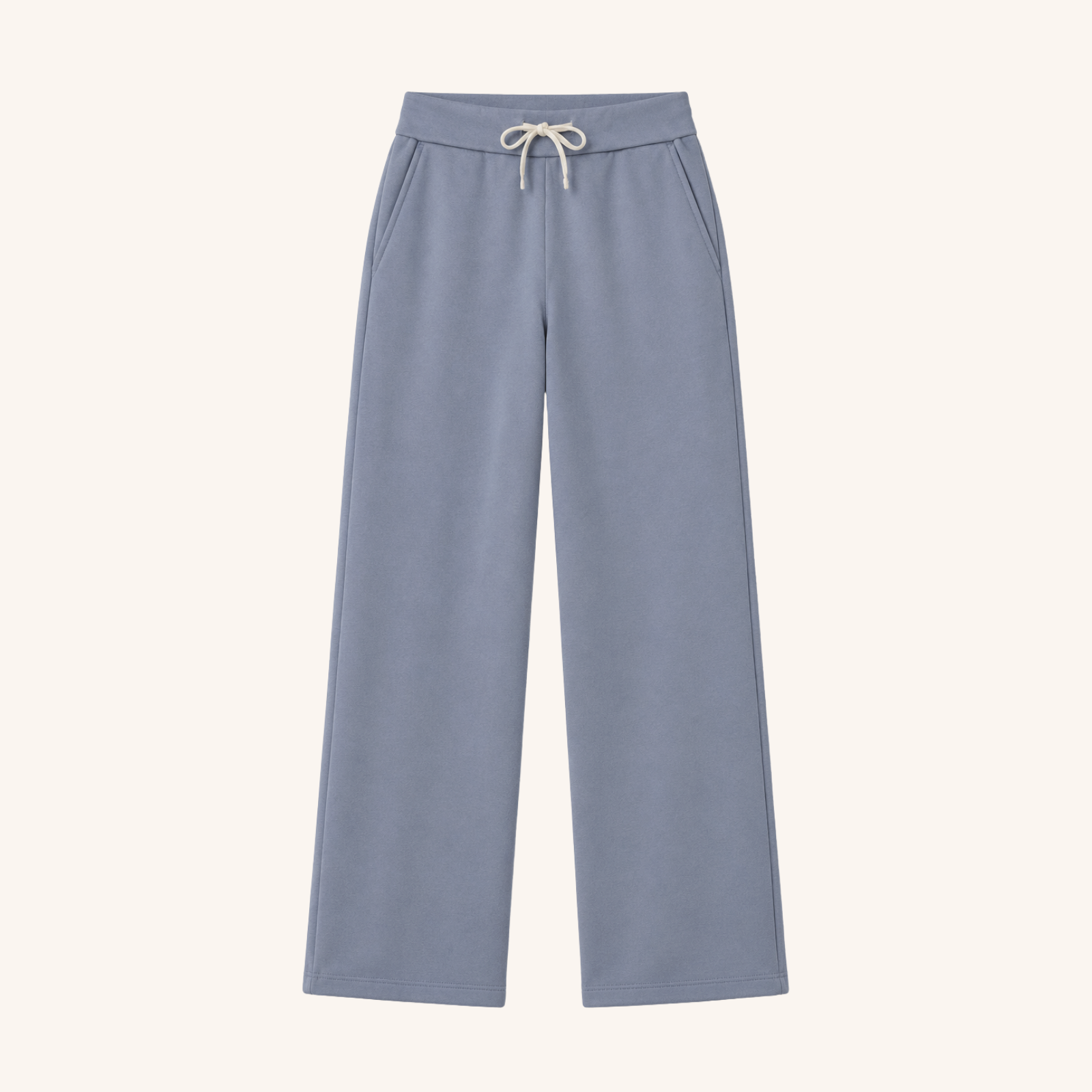 NORDLICHT Lynn Wide Leg Sweathose blau M Bio-Baumwolle