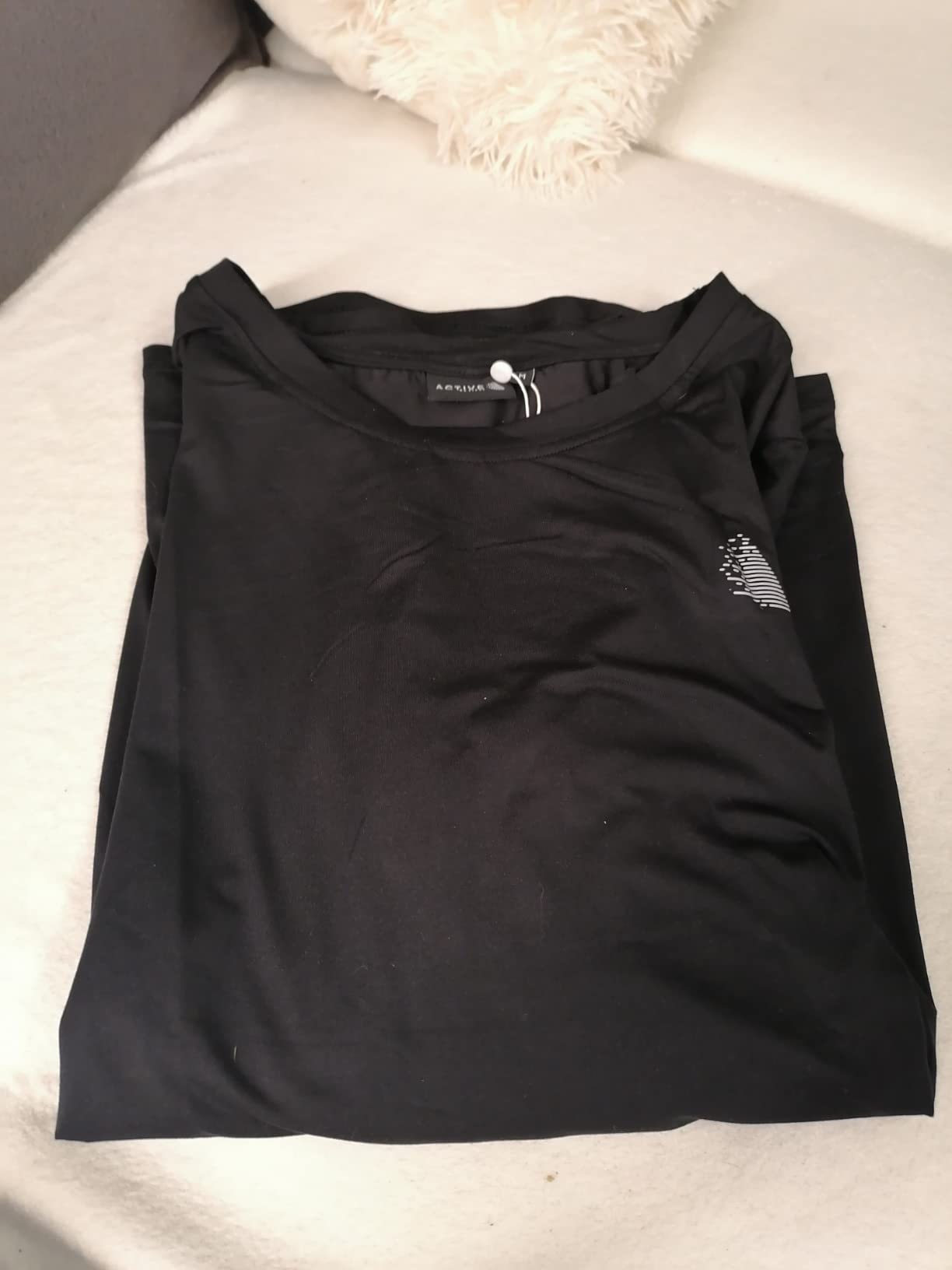 Zizzi Activewear Trainingstop 3/4 Ärmel Rundhals locker