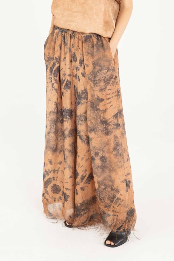 Sanctamuerte Pantaloni Palazzo Hose Tie-Dye Viskose-Seide