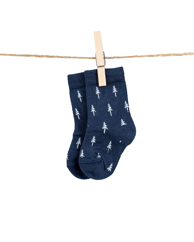 NIKIN TreeSocks Kids Allover Kinder Socken Navy Bambus 23-26