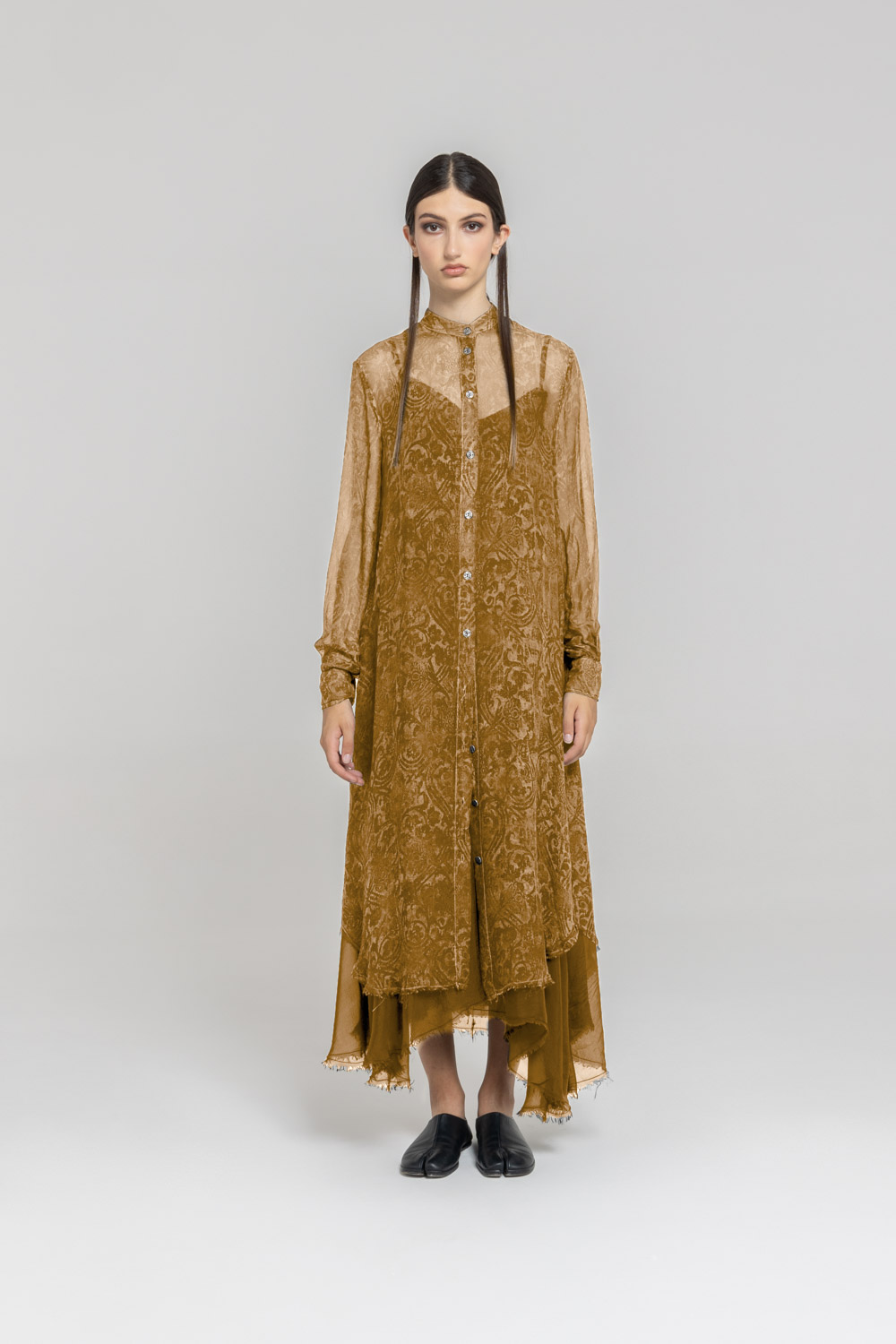 Sanctamuerte Abiti Chemisier Hemdkleid Viskose-Seide Barock