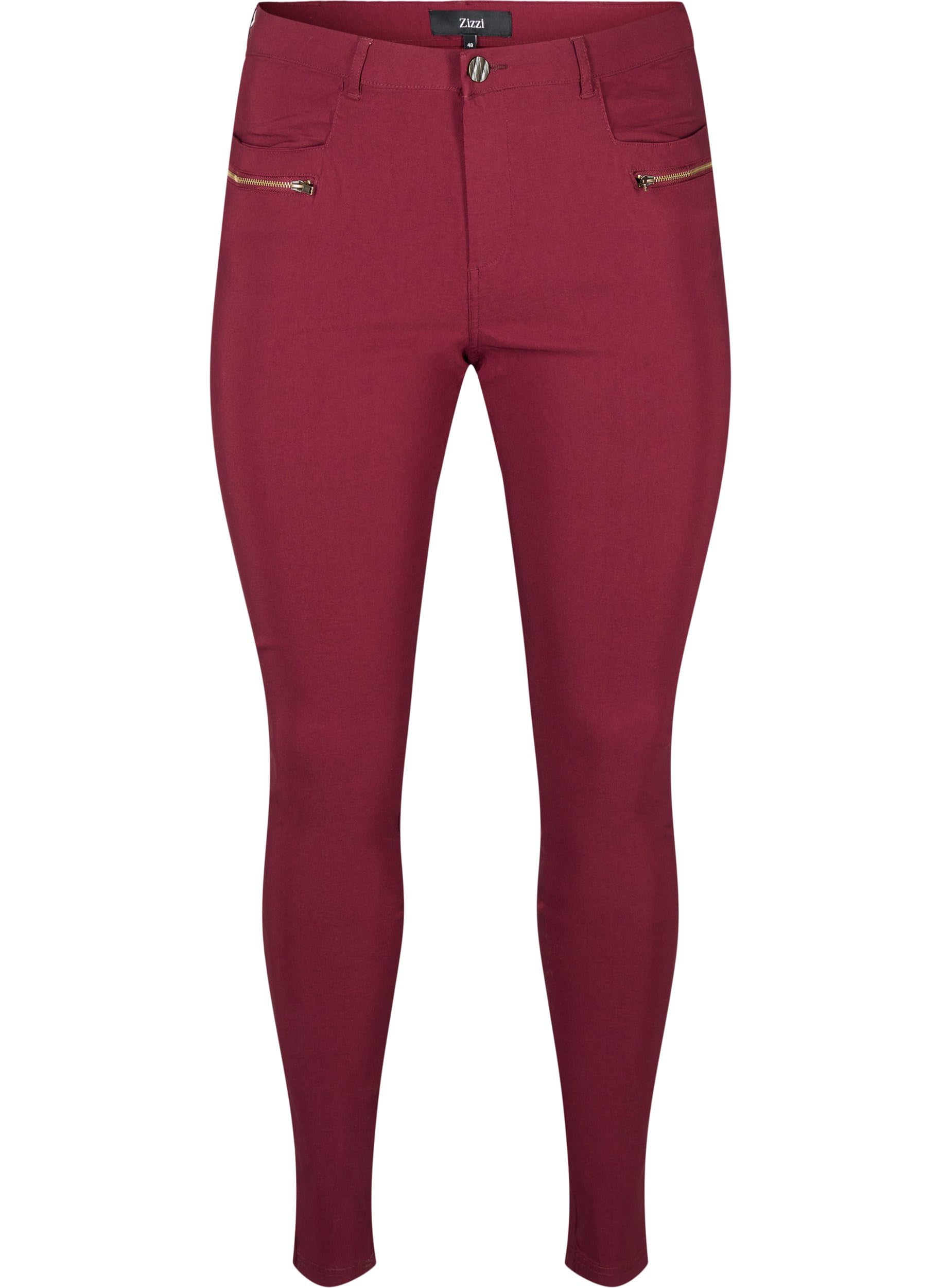 Zizzi Enganliegende Hose Viskosemischung Stretch