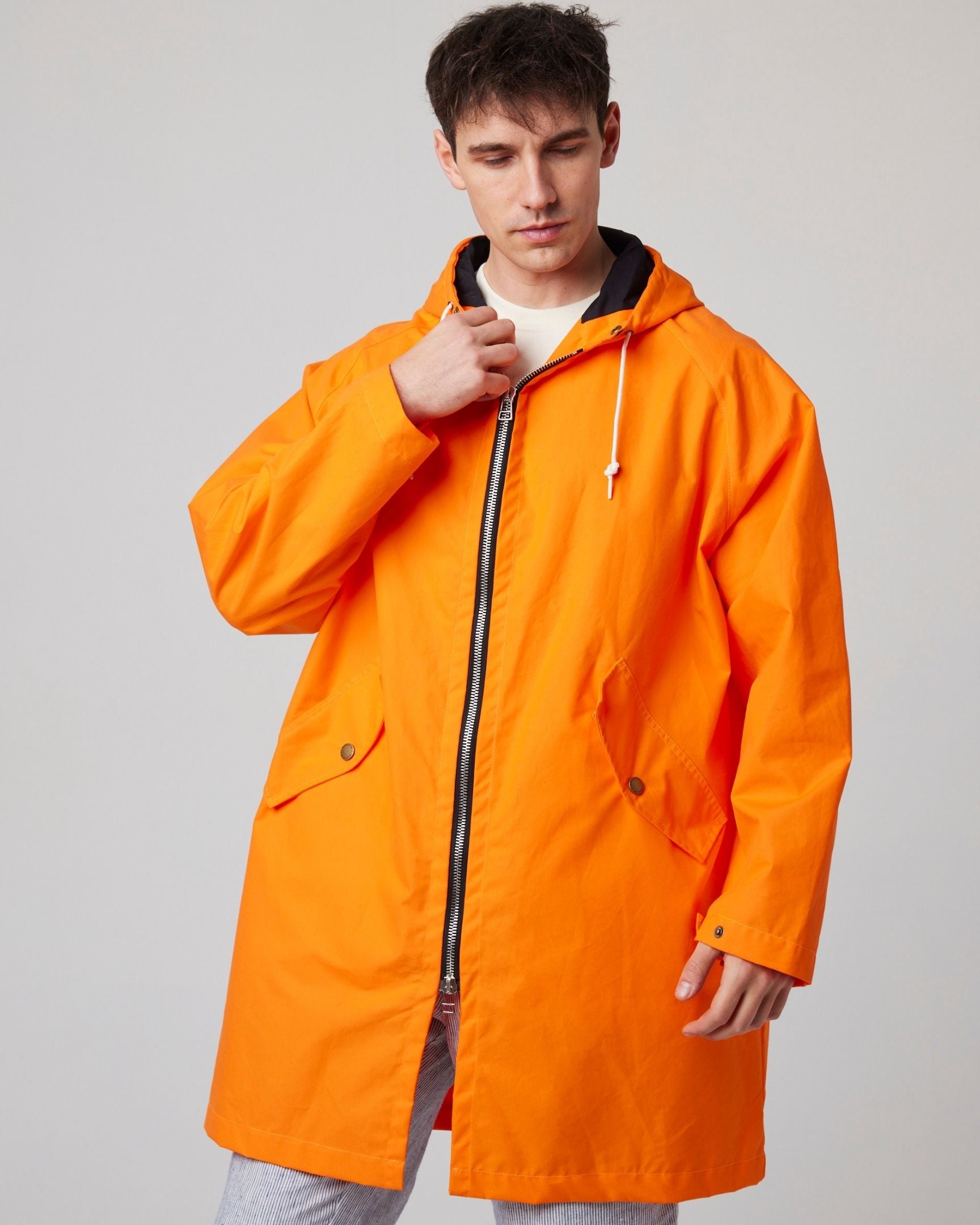Peregrine Woodchester Cagoule Regenjacke Orange Wachs
