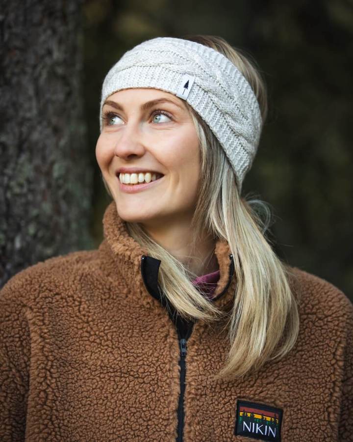NIKIN TreeHeadband Cable Knit Stirnband Chalk beige One Size