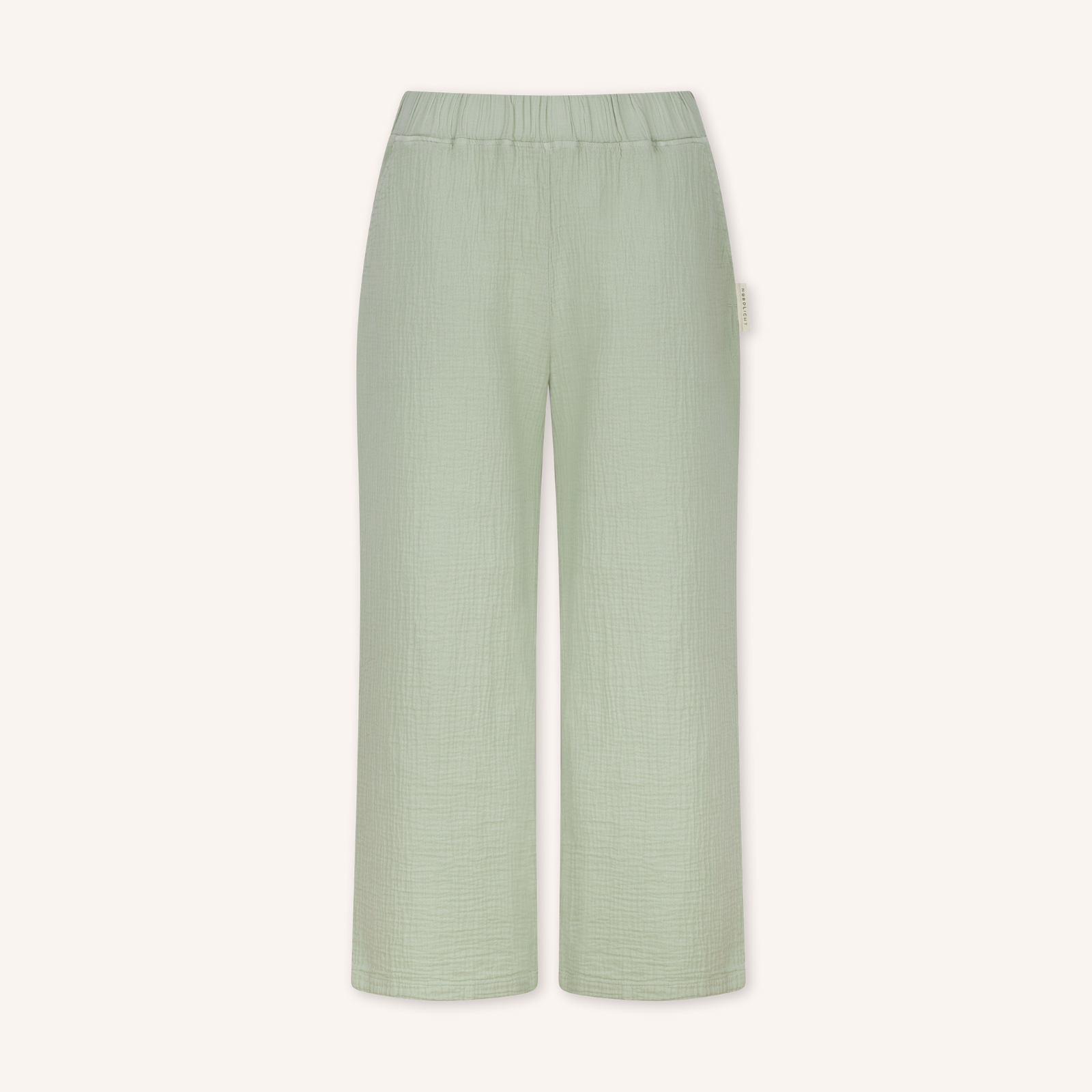 NORDLICHT Leja Musselin Hose Grün Bio-Baumwolle